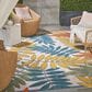 Nourison Aloha ALH18 10" x 14" Ivory and Multicolor Indoor/Outdoor Area Rug, , large