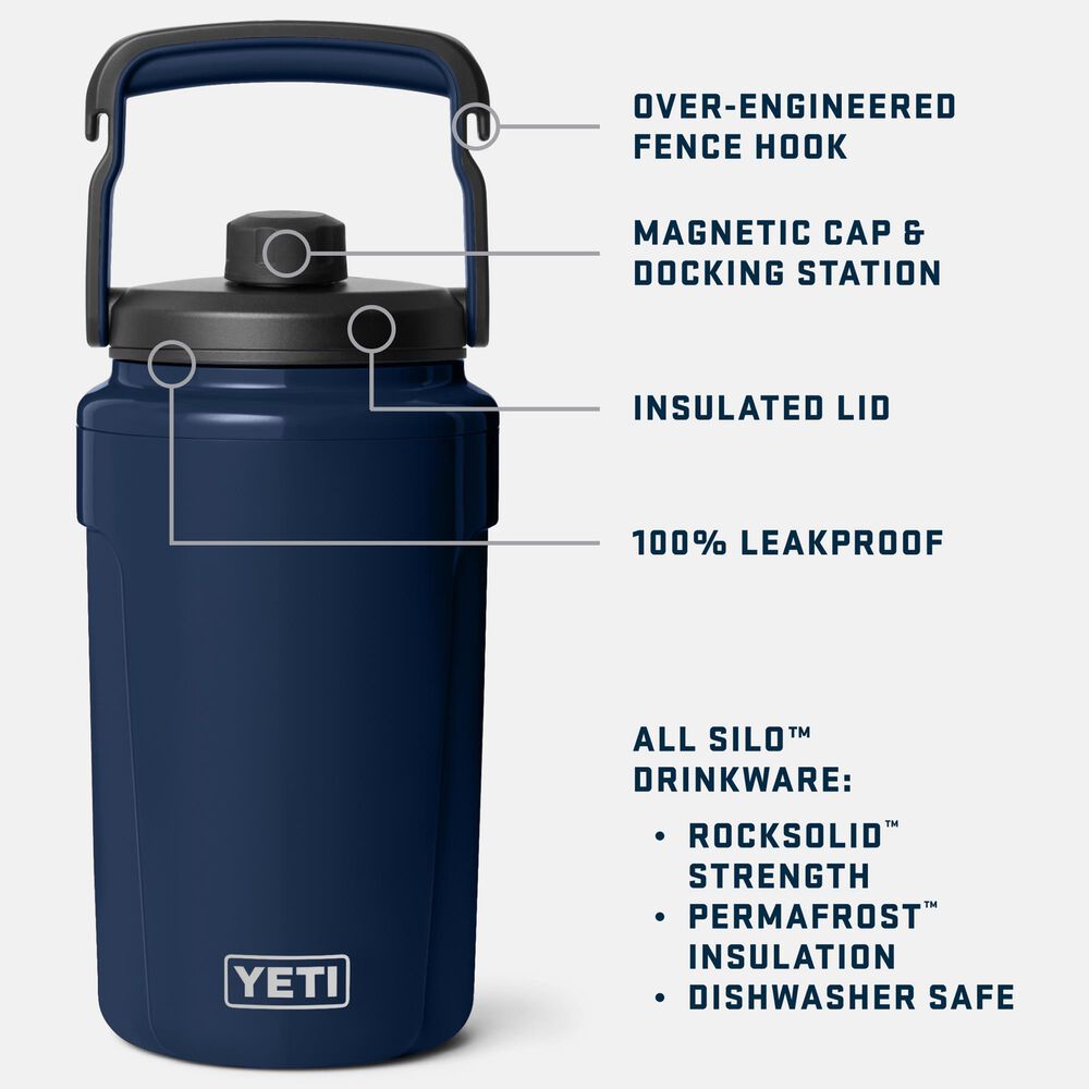 YETI Silo Half Gallon Jug with MagDock Chug Cap in Navy, , large