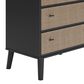Ashley Charlang 5 Drawer Chest in Matte Black and Beige, , large