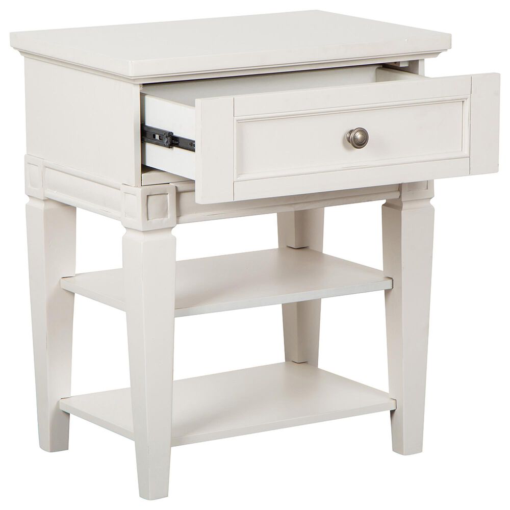 Nicolette Home Willowbrook 1-Drawer Nightstand in Egg Shell White, , large