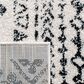 Safavieh Tulum TUL268 6" x 9" Ivory and Black Area Rug, , large