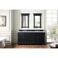 James Martin Vanities Brookfield 72" Double Bathroom Vanity in Antique Black with 3 cm Carrara White Marble Top and Rectangle Sink, , large
