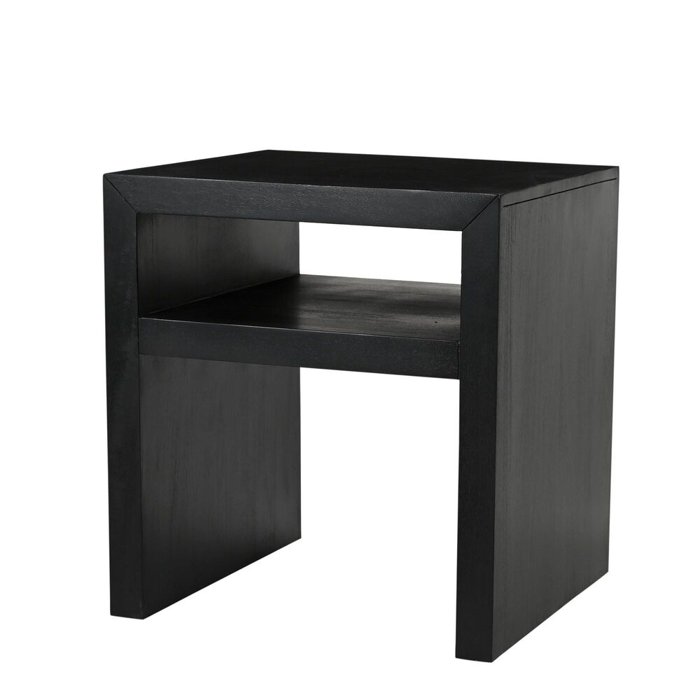 Jofran Dev 1-Shelf End Table in Black, , large