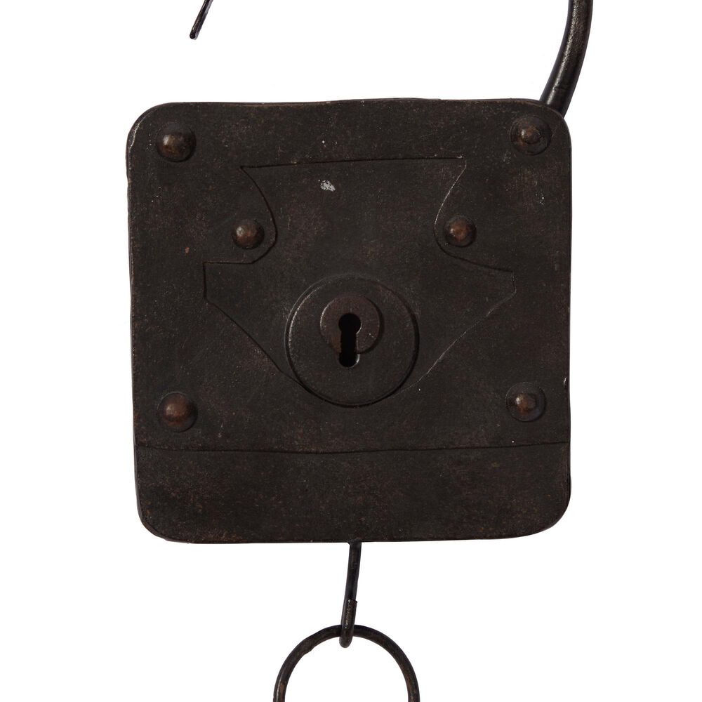Maple and Jade 16&quot; x 6&quot; Padlock Wall Decor in Black &#40;Set of 3&#41;, , large