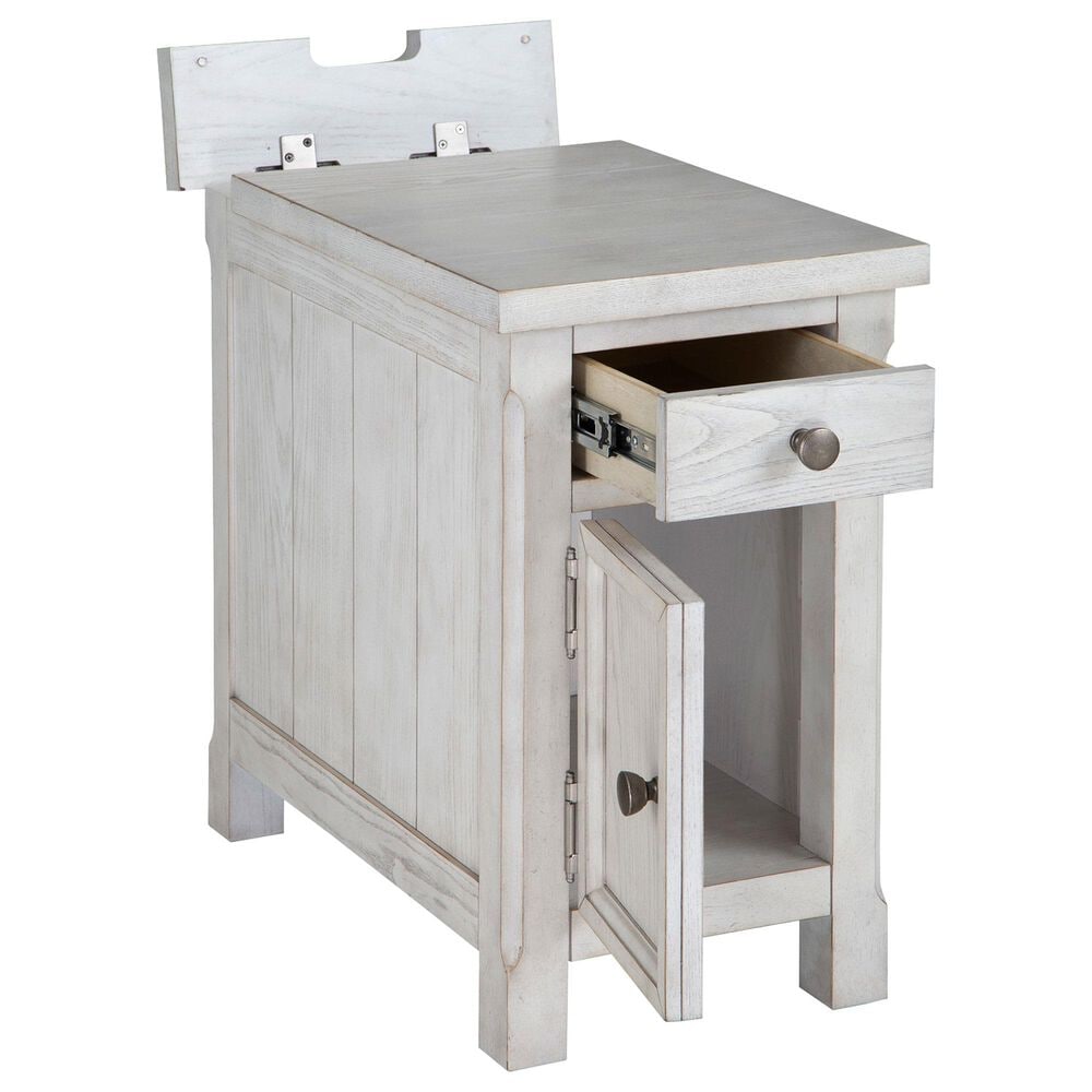 Ashley Robbinsdale Chairside End Table in Antique White, , large