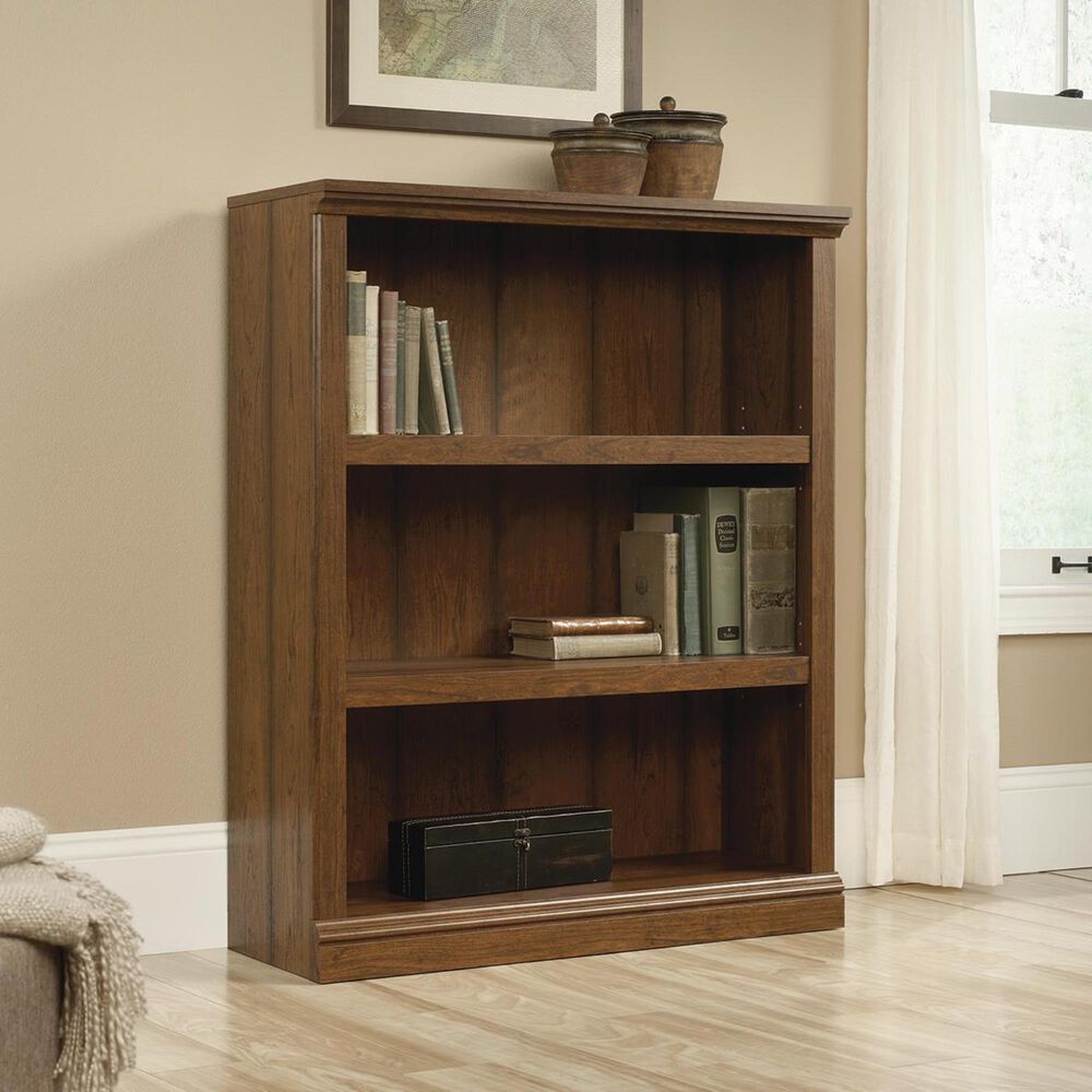 Sauder Select 3 Shelf Bookcase in Washington Cherry NFM