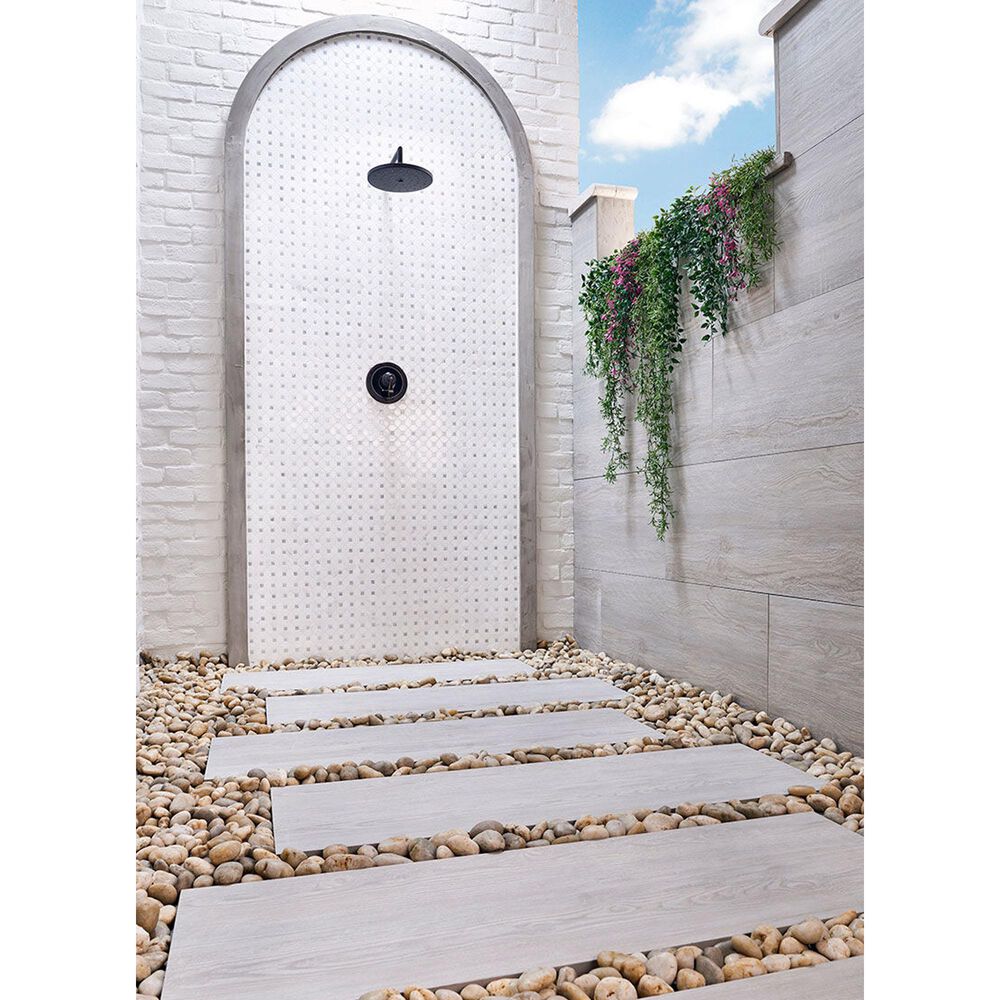 MS International Bianco Dolomite Grey and White 12.31&quot; x 12.36&quot; Polished Natural Stone Tile, , large