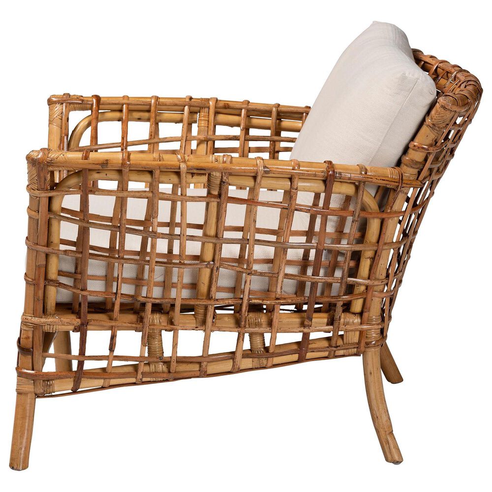 Baxton Studio Babette Arm Chair in White, , large