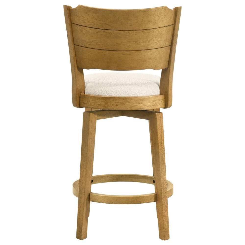 Armen Living Winsley Swivel Counter Height Stool in Putty Brown, , large