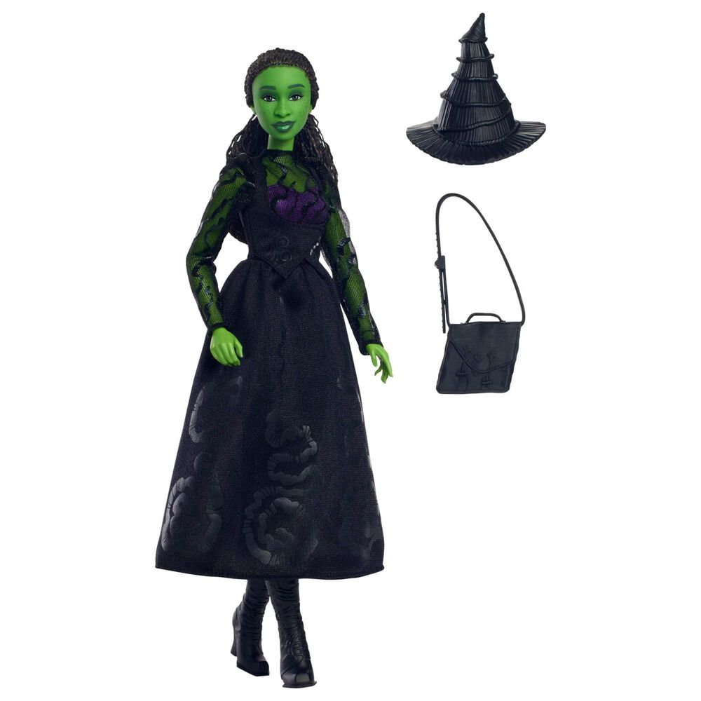 Barbie Elphaba Fashion Doll with Accessories in Green and Black, , large