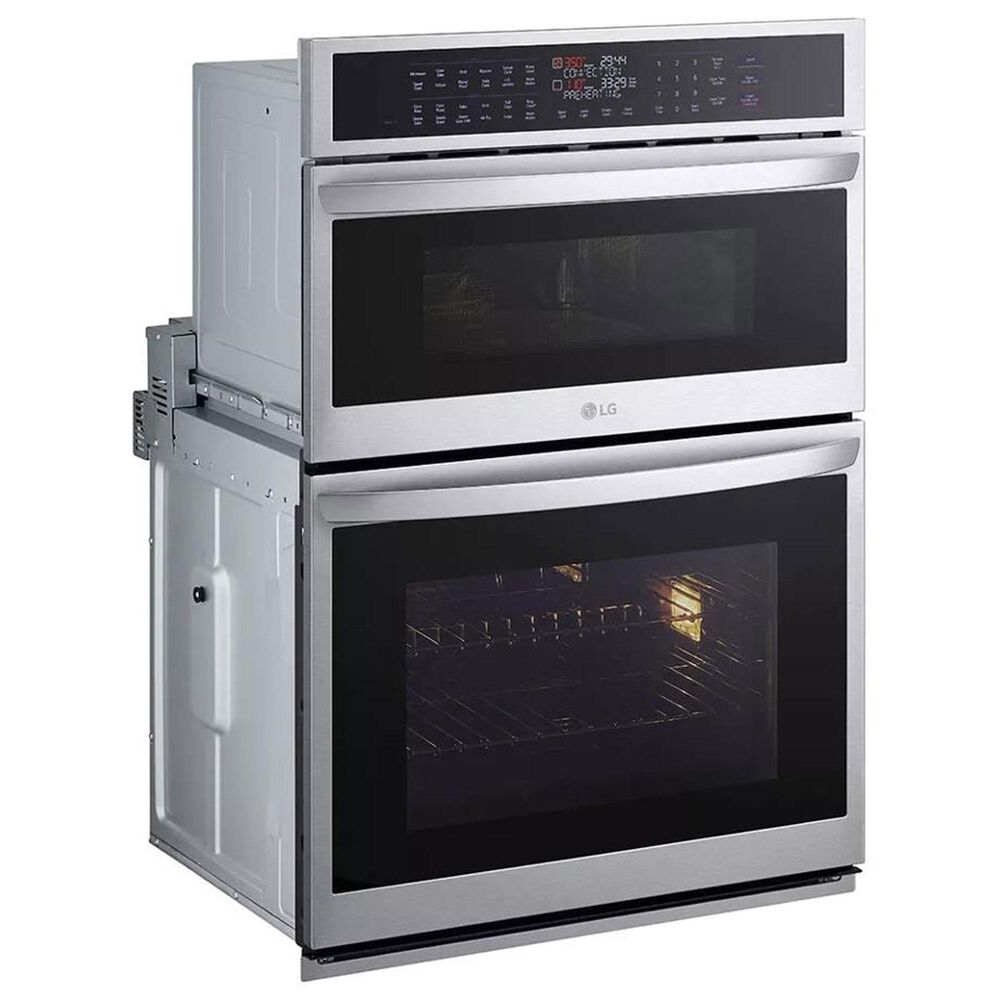 LG 2-Piece Kitchen Package with Print Proof Stainless Steel 6.4 Cu. Ft. Smart Combination Wall Oven and Black 36" Electric Cooktop, , large