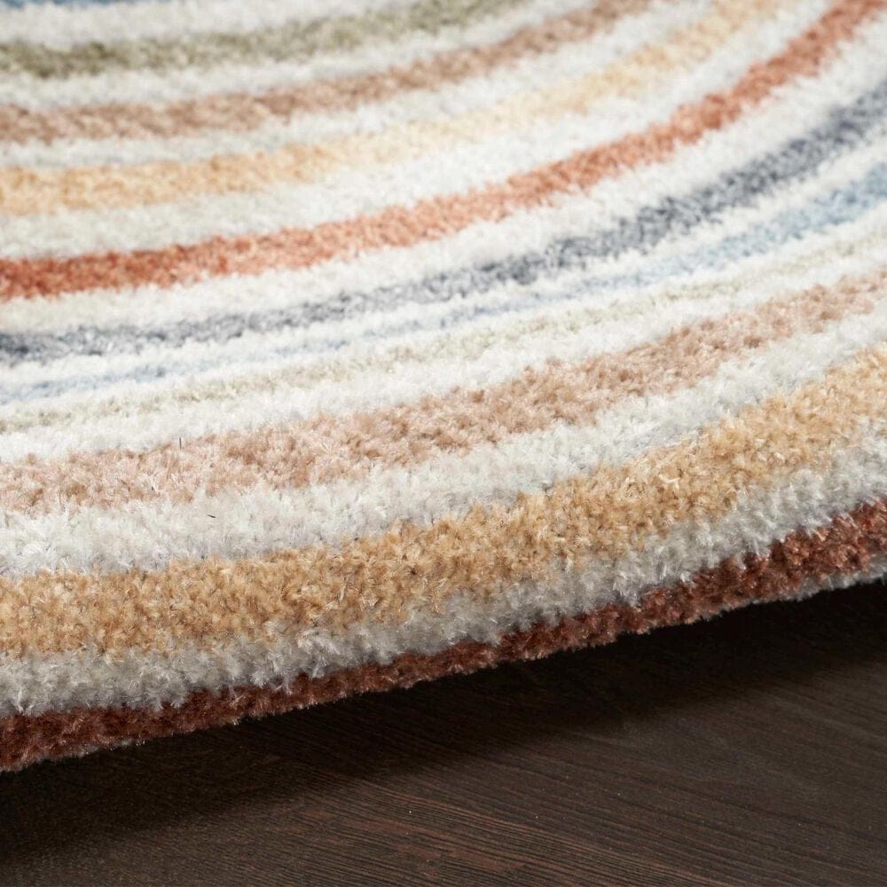 Nourison Astra Machine Washable 5&#39;3&quot; x 7&#39; Ivory and Multicolor Area Rug, , large