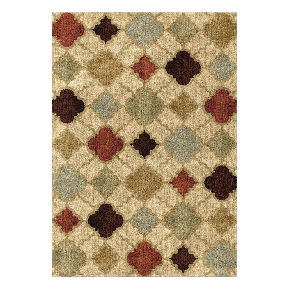 Orian Amer Heritage Malbeck 4314 5'3" x 7'6" Bisque Area Rug, , large