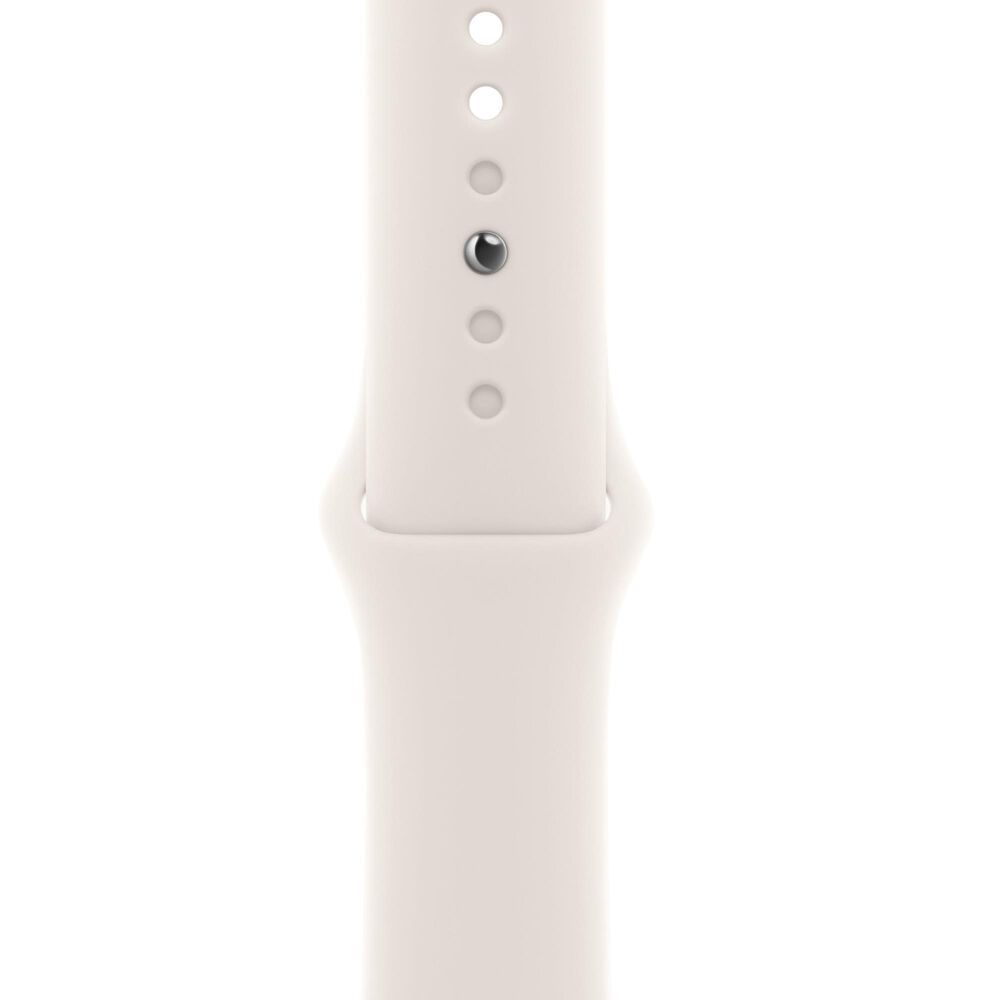 Apple Watch SE 3 (GPS) 44mm Aluminum Case with Sport Band - S/M in Starlight and 2-Year AppleCare+, , large