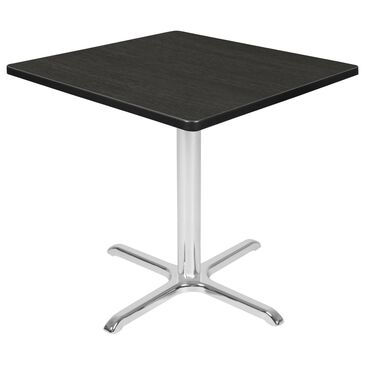 Regency Global Sourcing Cain 30" Square Dining Table in Ash Grey and Chrome - Table Only, , large