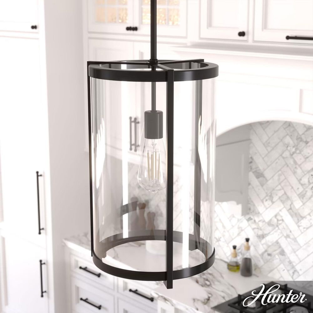 Hunter Astwood 1-Light Pendant in Matte Black, , large