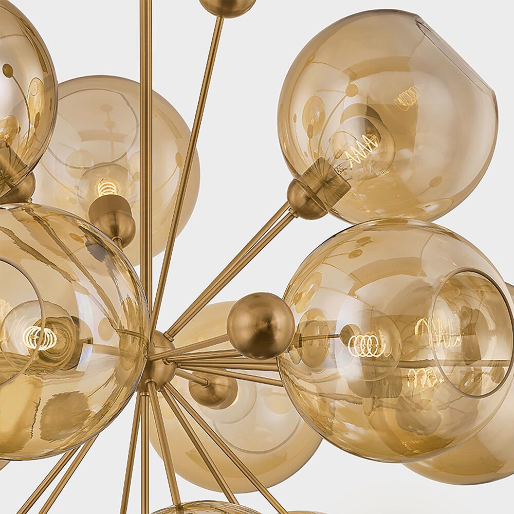 Troy Lighting Ellory 46" 13-Light Chandelier in Patina Brass, , large
