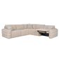 Aurora Furnishings 5-Piece Power Reclining Sectional in Promise Ecru, , large