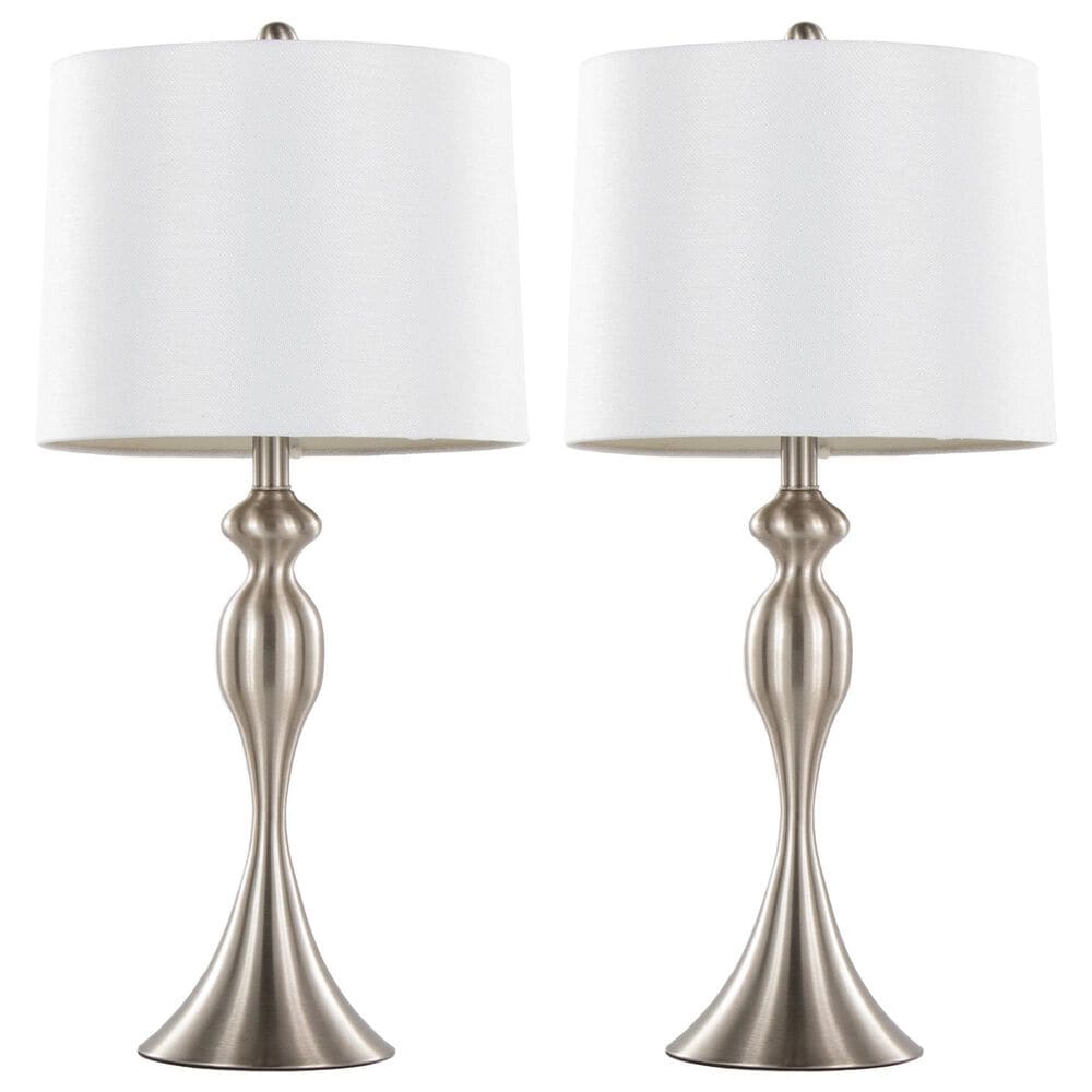 LumiSource Ashland Table Lamp in Brushed Nickel (Set of 2), , large