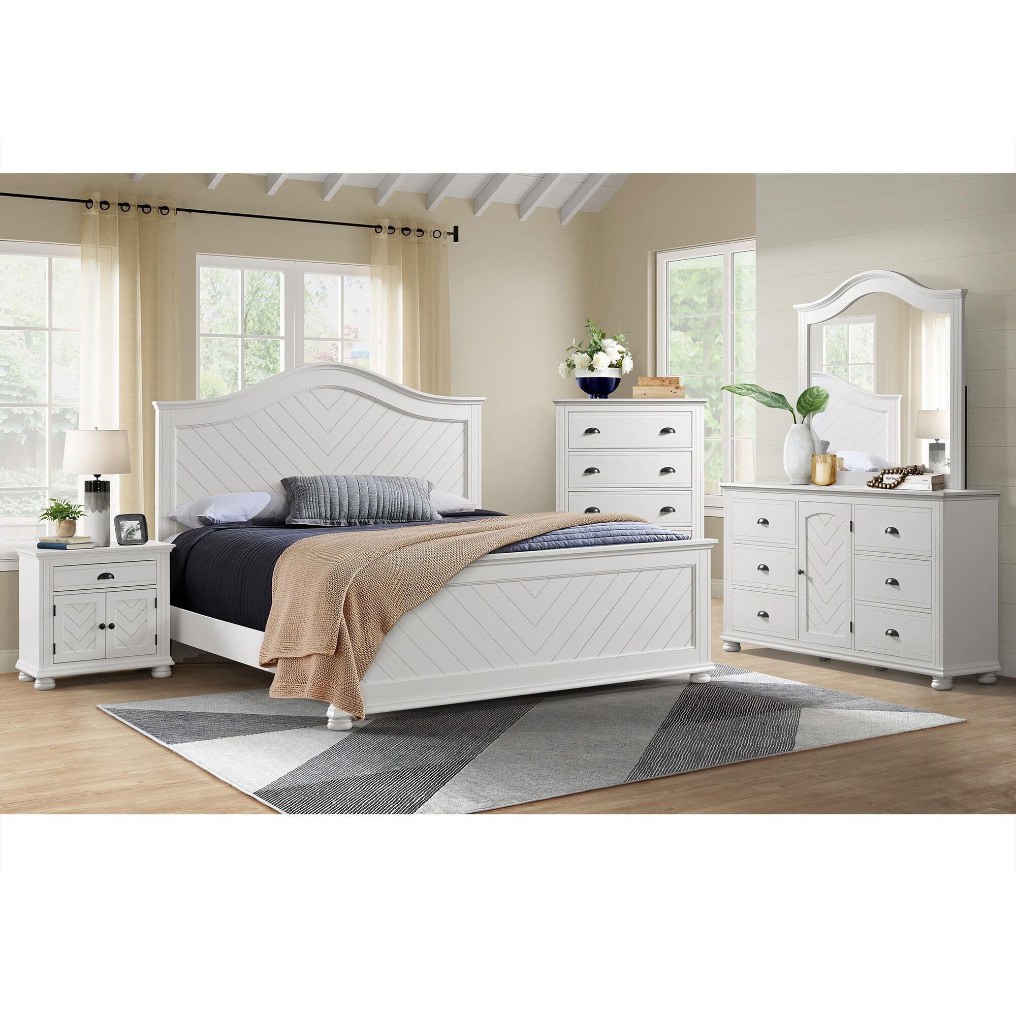 Mayberry Hill Kona 1-Drawer Nightstand in White Mayberry Hill Kona 1-Drawer Nightstand in White