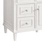 James Martin Vanities Lorelai 48" Single Vanity in Bright White with 3 cm Victorian Silver Quartz Top, , large
