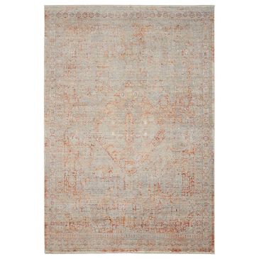 Nourison Lustrous Weave LUW02 5"3" x 7"9" Gray and Brick Area Rug, , large