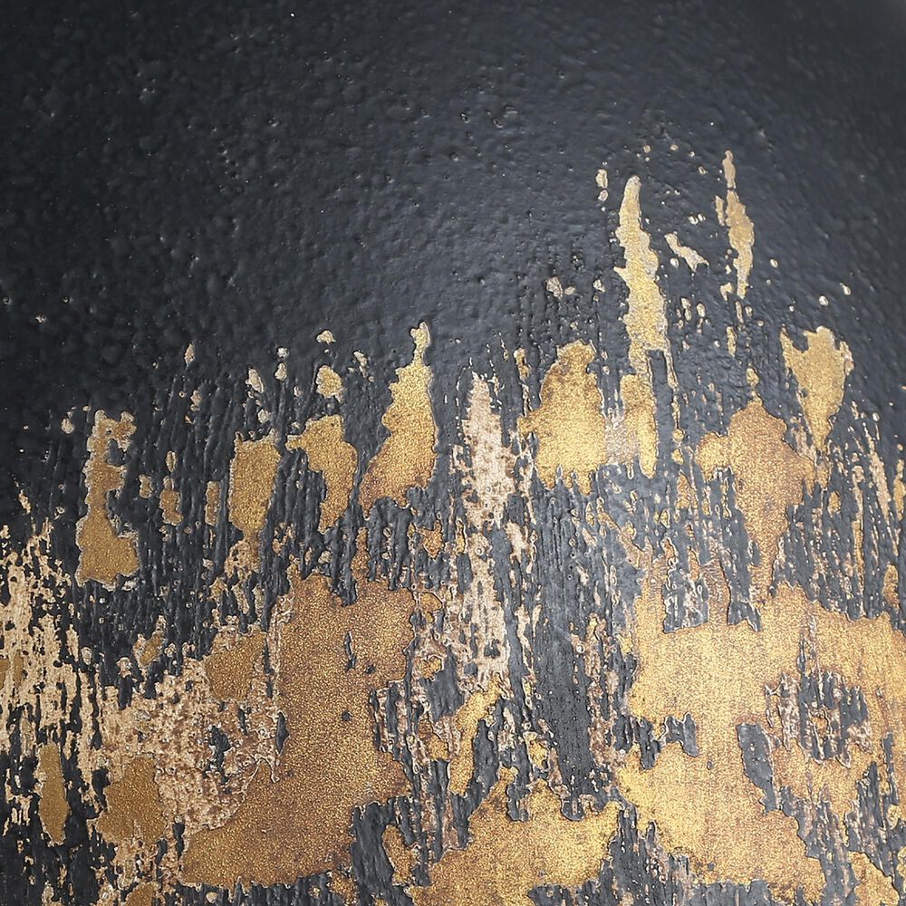 Golden Lighting Alison 8-Light Pendant with Weathered Black Shade in Vintage Gold, , large