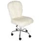 Linden Boulevard Flokati Armless Office Chair in Faux Fur, , large