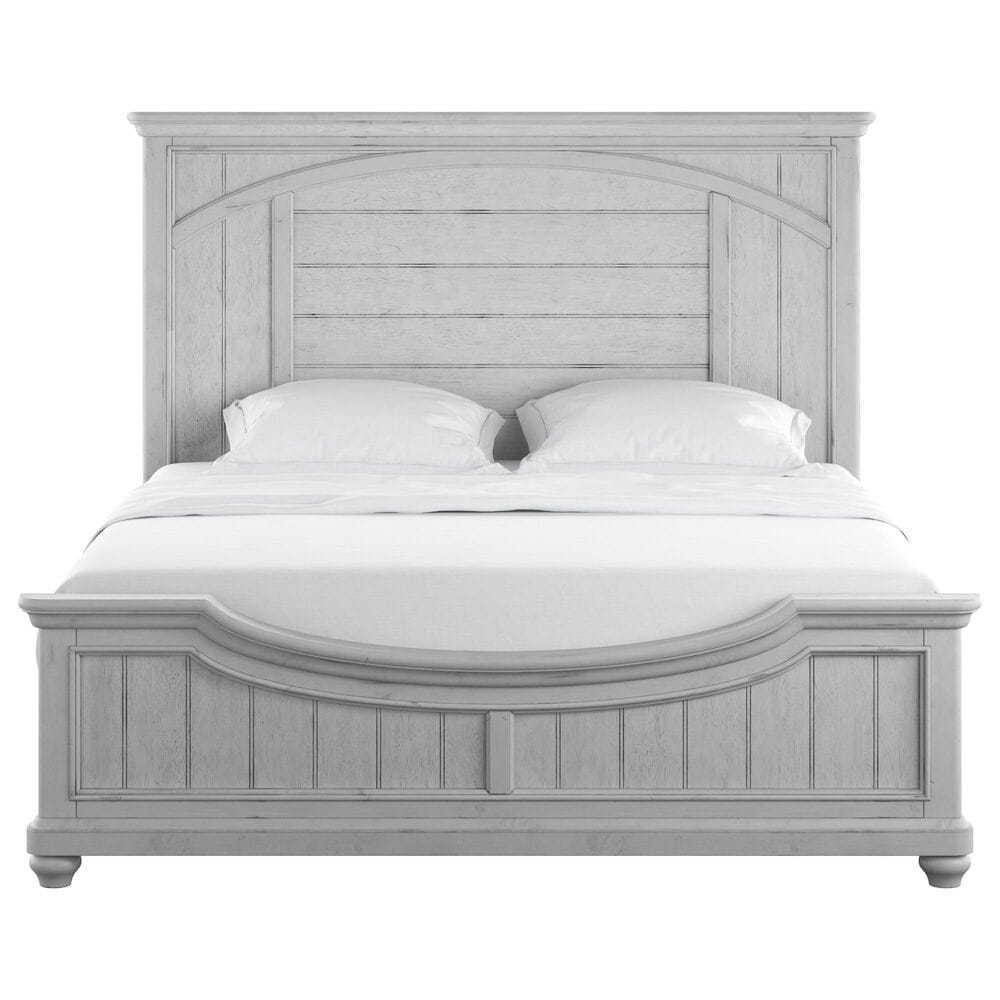 Emerald Home Furnishings New Haven King Panel Bed in Oyster Shell, , large