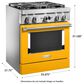 KitchenAid 4.1 Cu. Ft. Freestanding Dual Fuel Range with True Convection in Yellow Pepper, , large