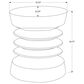 Hearth and Haven Outdoor Round Side Table with Coil-Inspired Pedestal Base in Black, , large