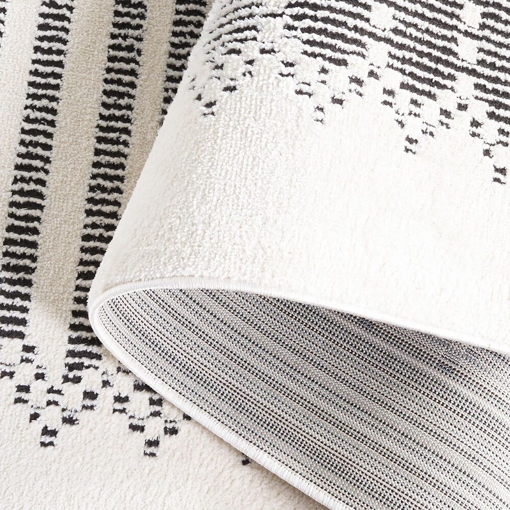 Safavieh Melody MEL106A 2&#39;2&quot; x 8&#39; Ivory and Black Runner, , large