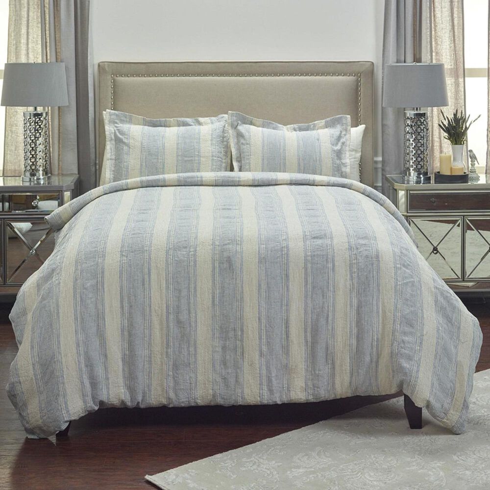 Rizzy Home Mackie 114" x 98" Duvet in Blue, , large
