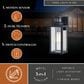 Vaxcel Lombard 4.75" 1-Light Outdoor Motion Sensor Wall Lantern in Textured Black, , large