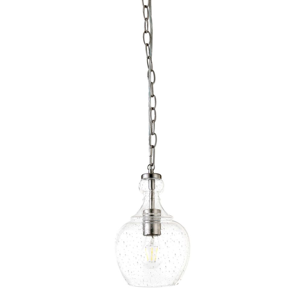 Hudson and Canal Verona 7" Pendant in Brushed Nickel, , large