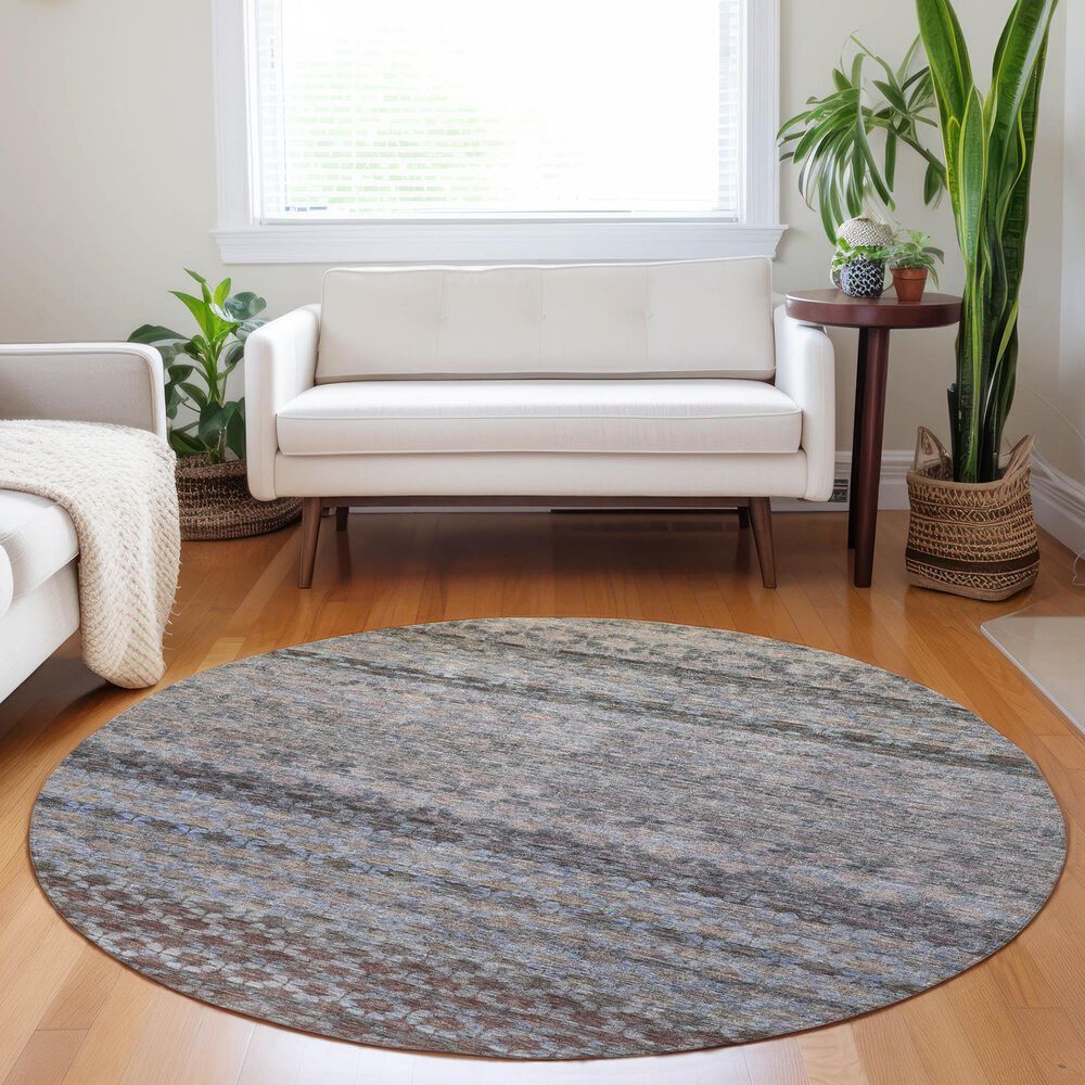 Dalyn Rug Company Burano BU6 8&#39; Round Brown Indoor/Outdoor Area Rug, , large