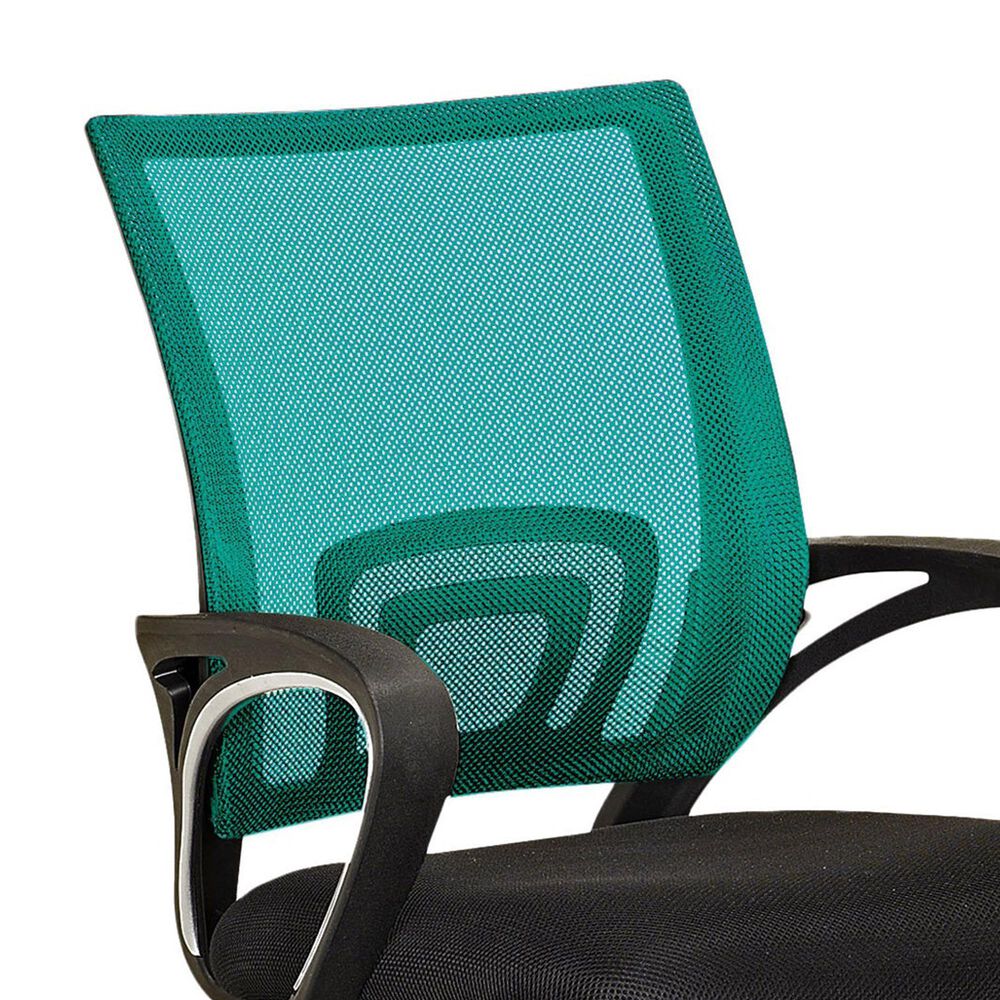 CorLiving Workspace Office Chair with Teal Mesh Back, , large