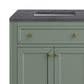 James Martin Vanities Chicago 30" Single Bathroom Vanity in Smokey Celadon with 3 cm Charcoal Soapstone Quartz Top and Rectangular Sink, , large