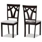 Baxton Studio Sylvia Side Chair in Dark Brown (Set of 2), , large