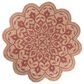 L&R Resources Synergy 54129RED 4" Round Tan and Raspberry Red Area Rug, , large