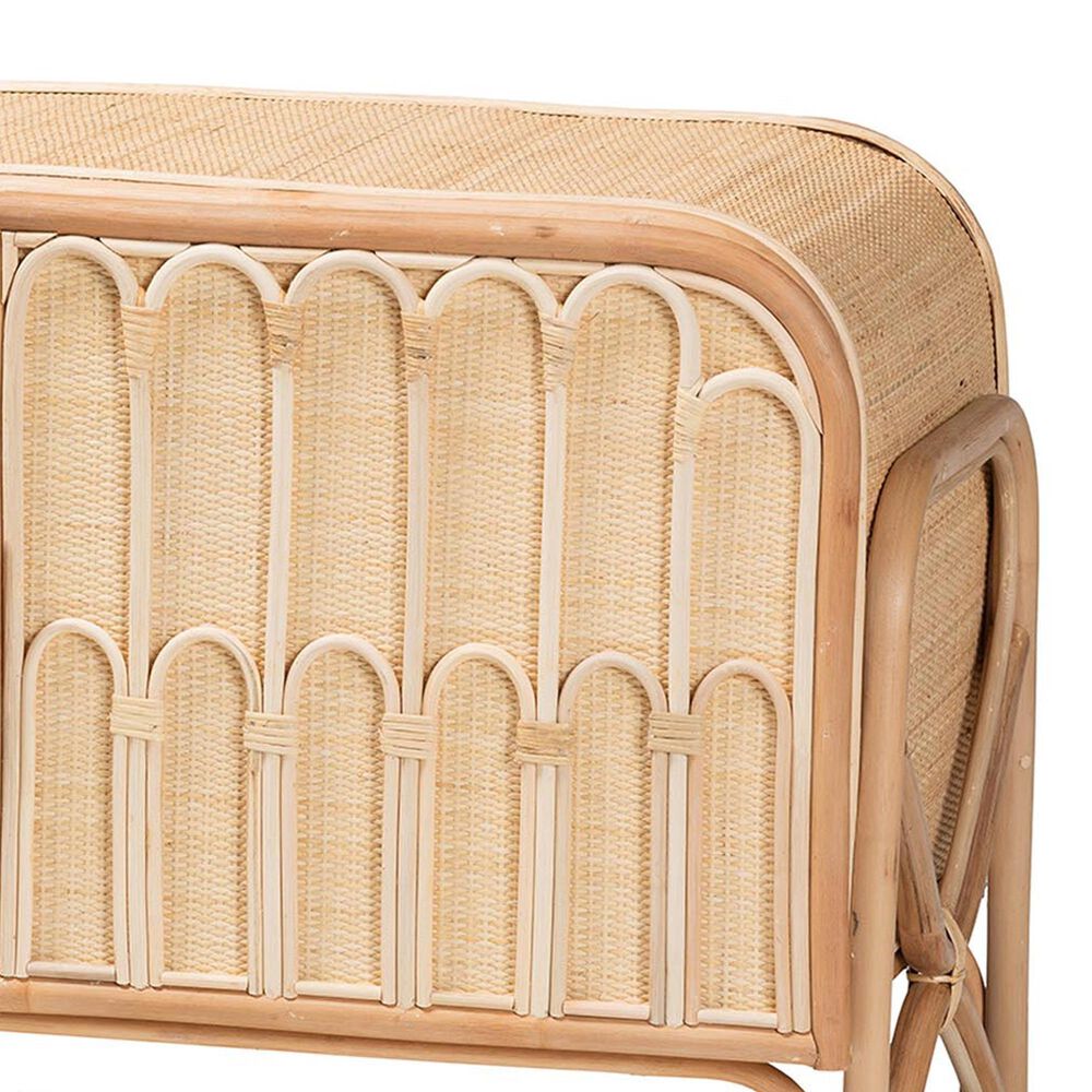 Baxton Studio Gitano 2-Door Rattan Storage Cabinet in Natural, , large