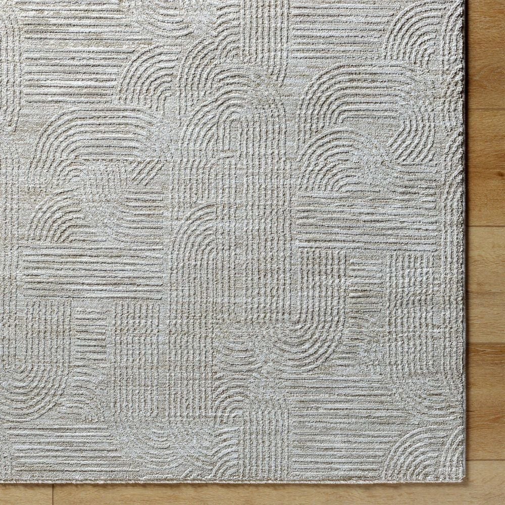 Surya Masterpiece MPC-2311 Medium Gray, Light Gray and Cream 2&#39;7&quot; x 7&#39;3&quot; Runner, , large