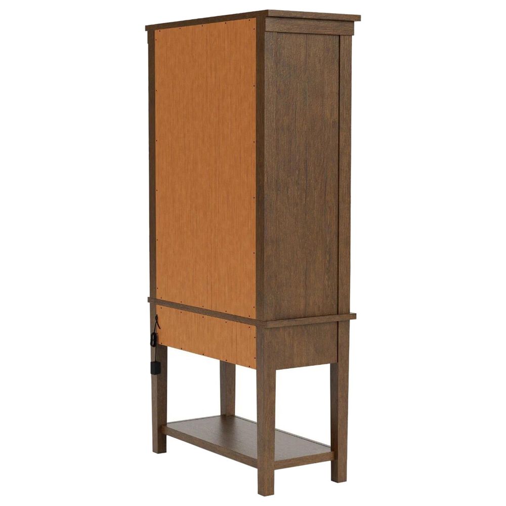 Wycliff Bay Calhoun 2-Piece Writing Desk and Bookcase Set in Whiskey Oak, , large
