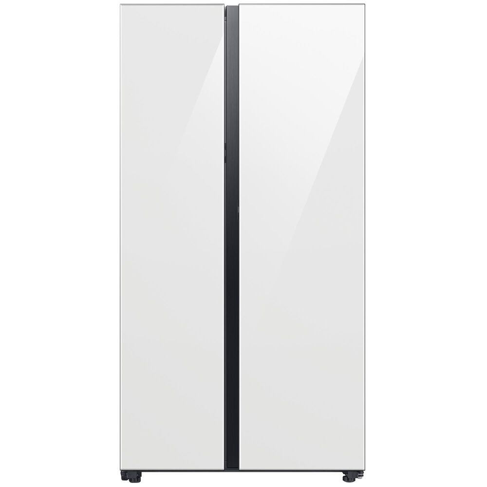 Samsung Bespoke Bespoke Side-by-Side Refrigerator (28 cu. ft.) with Beverage Center in White Glass, , large
