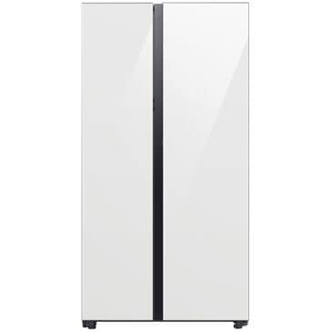Samsung Bespoke Side-by-Side Refrigerator (28 cu. ft.) with Beverage Center in White Glass, , large