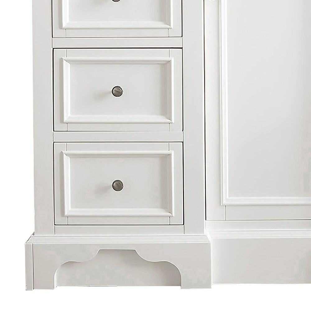 James Martin Vanities De Soto 48&quot; Single Bathroom Vanity in Bright White with 3 cm Eternal Marfil Quartz Top and Rectangular Sink, , large
