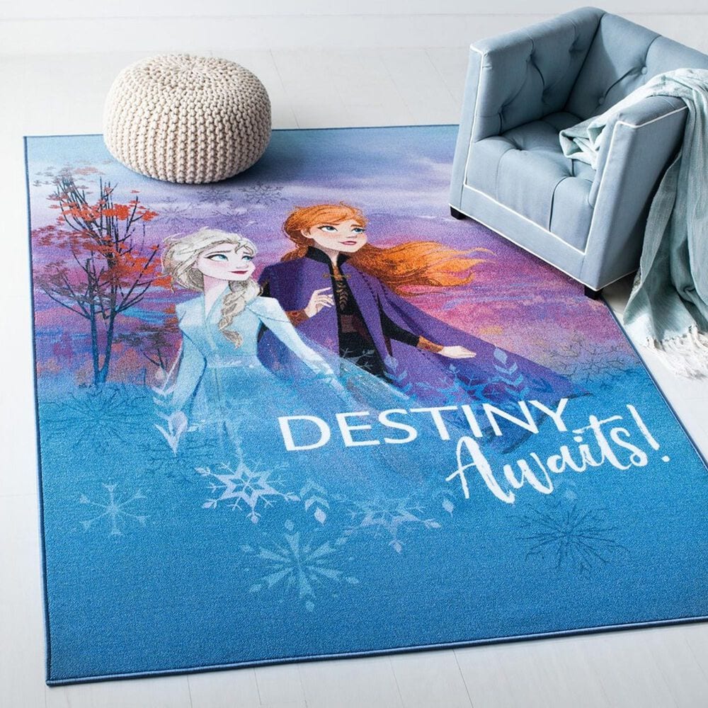 Safavieh Disney Frozen 2 Destiny 3&#39;3&quot; x 5&#39;3&quot; Blue and Violet Kids Rug, , large