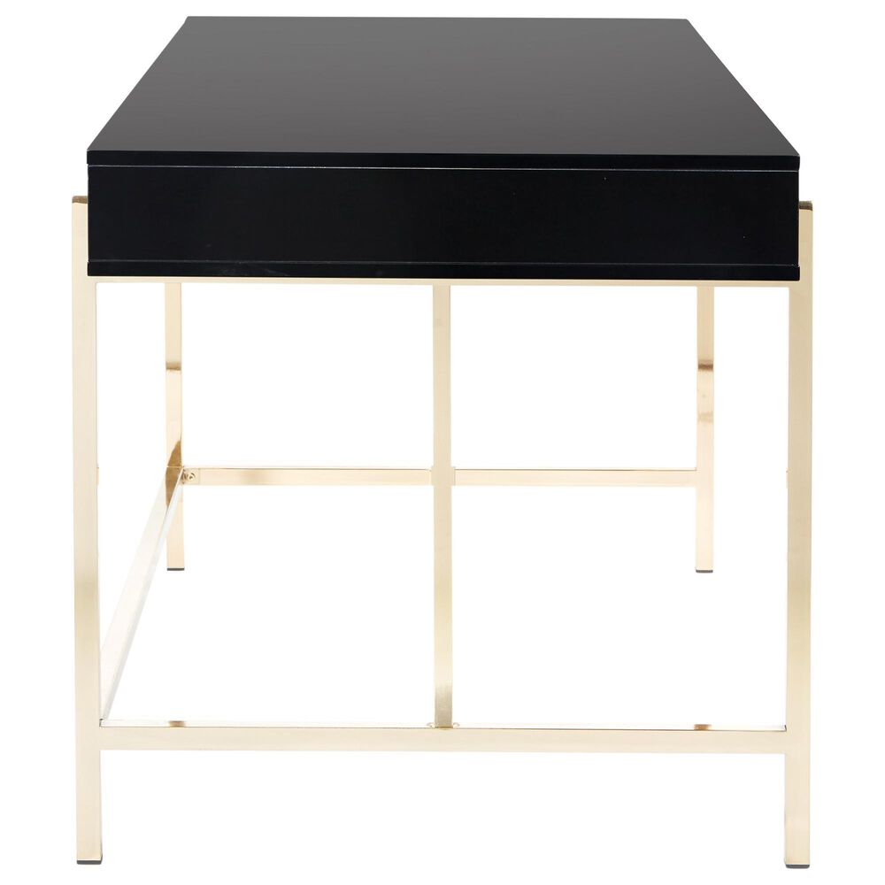 Valor Living Broadway Writing Desk in Black and Gold, , large