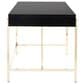 Valor Living Broadway Writing Desk in Black and Gold, , large