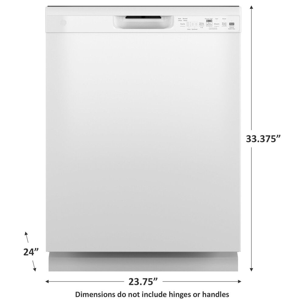 GE Appliances 24&quot; Built-In Integrated Handle Dishwasher with Front Control and 52 dBA in White, , large